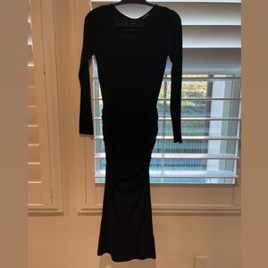 Black Express Bodycon Dress with side ruching